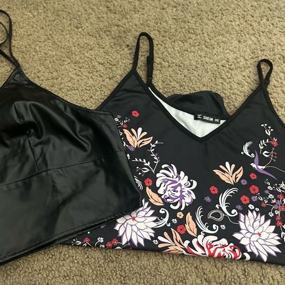 SHEIN Tops - SHEIN Black Floral Camisole Top